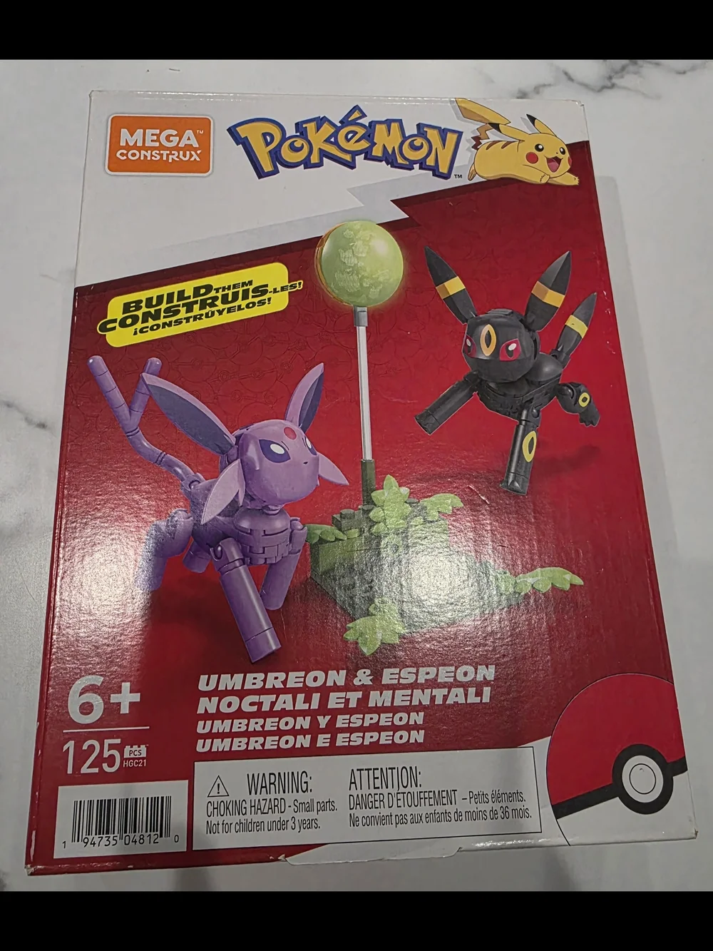 Mega Pokémon Umbreon & Espeon Buildable Figures - Black & Purple